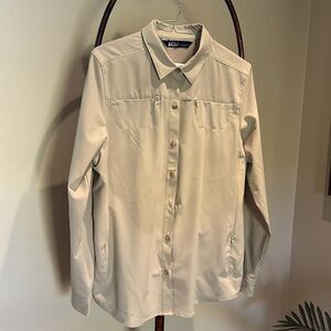 REI Khaki Ladies Hiking Shirt L